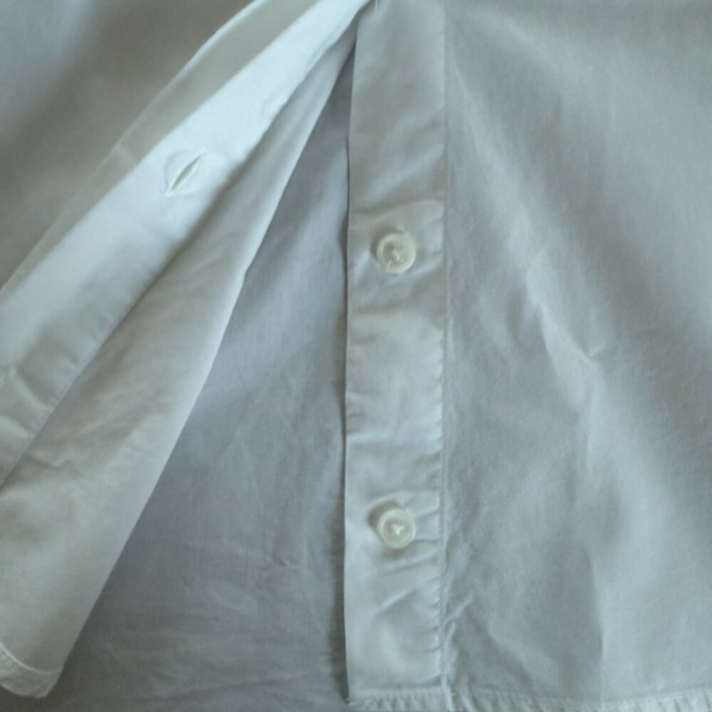 Rag & Bone White Button Down Short Sleeve Shirt - White - Large - Picture 2 of 5